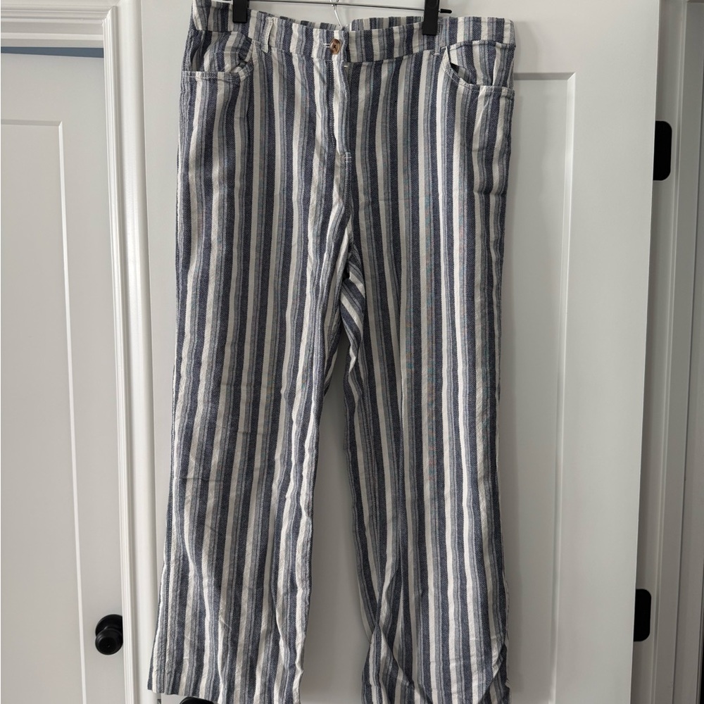 Chico's Striped Blue and White Pants